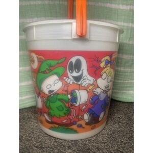 VTG 1998 Blockbuster Video Rugrats "PLAY PAK" Glow-in-the-Dark Halloween Bucket